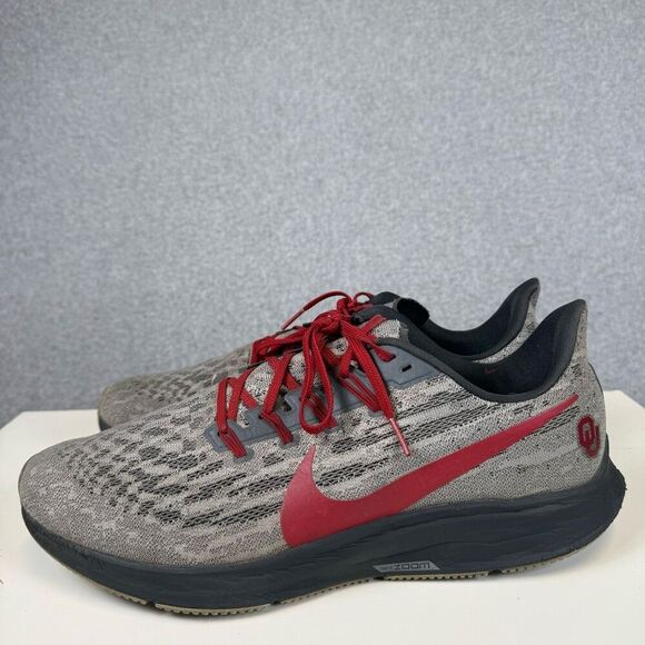 New Nike Air Zoom Pegasus 36 Oklahoma OU CI2075-001 Men's Size 13 Running Shoes - Picture 6 of 8